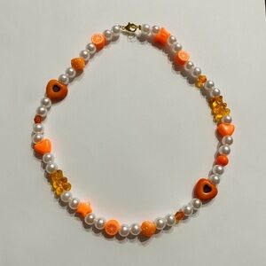 Orange Y2K Playful Necklace